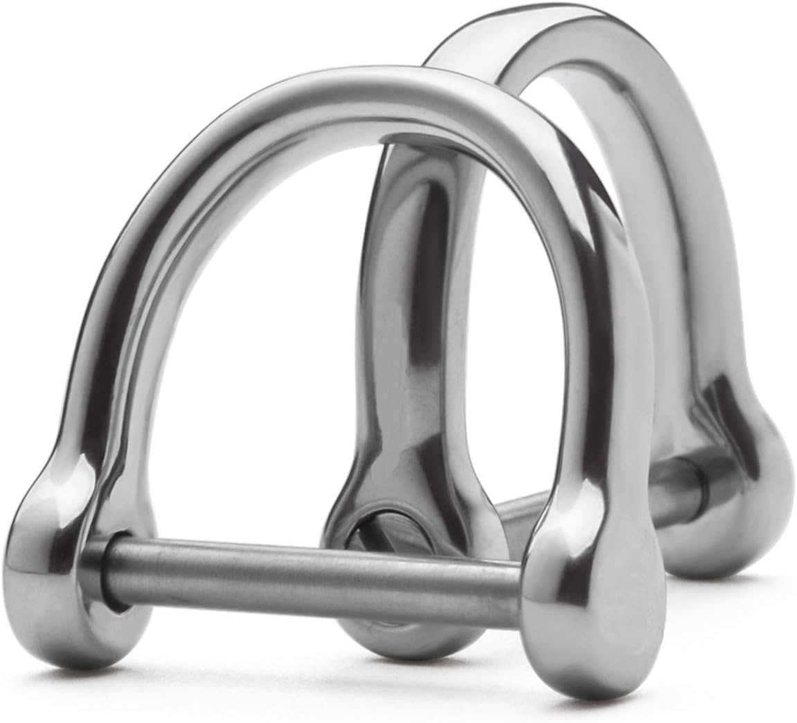 [TISUR] Брелок для ключей автомобиля, мотоцикла, D-кольцо для смарт-ключа, ключа, ключа, нержавеющая сталь, полированная поверхность, защита от потери, простая установка (L) L
