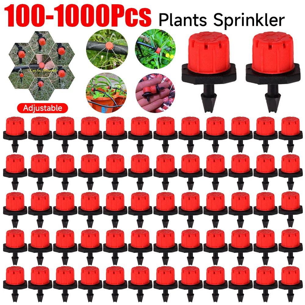 1000-100PCS Garden Micro Drip Irrigation Sprinkler Water Dripper Plants Greenhouse Auto Watering System Nozzle Sprayer Sprinkler