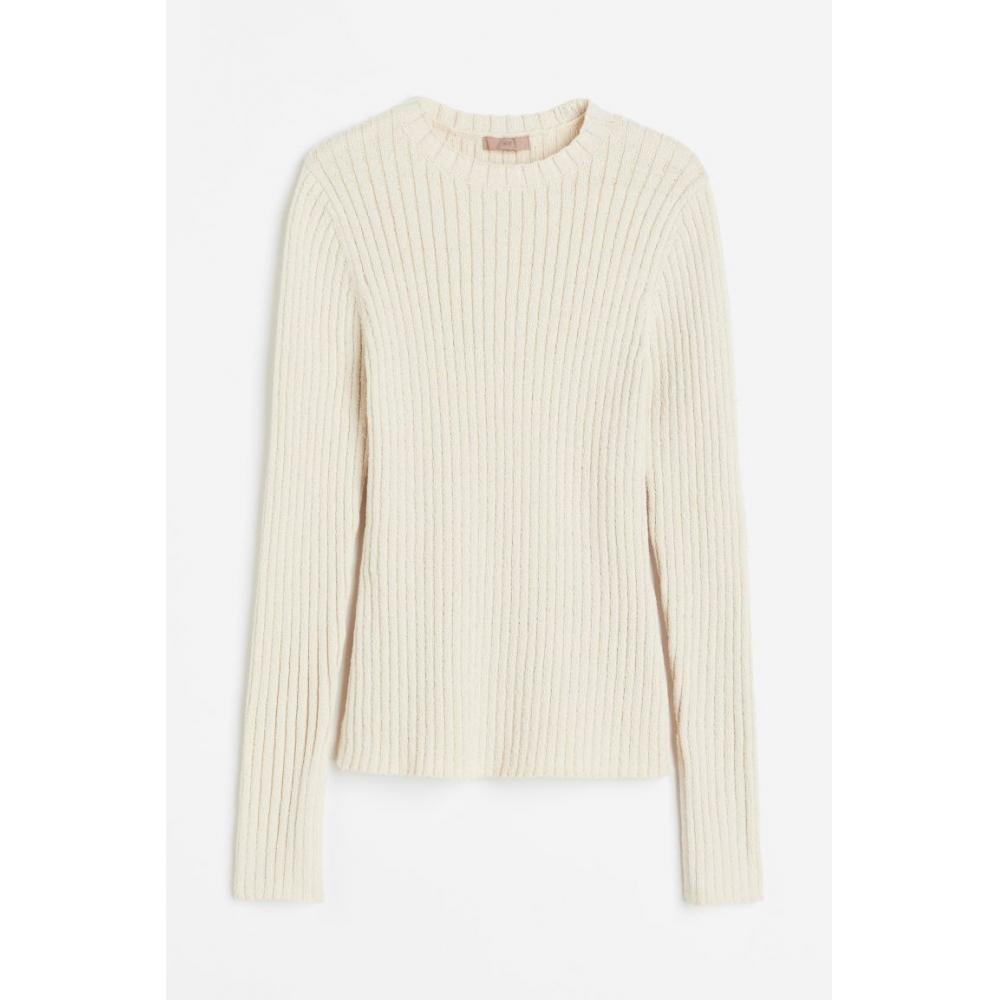 

Топ вязки в рубчик HM светло-бежевый