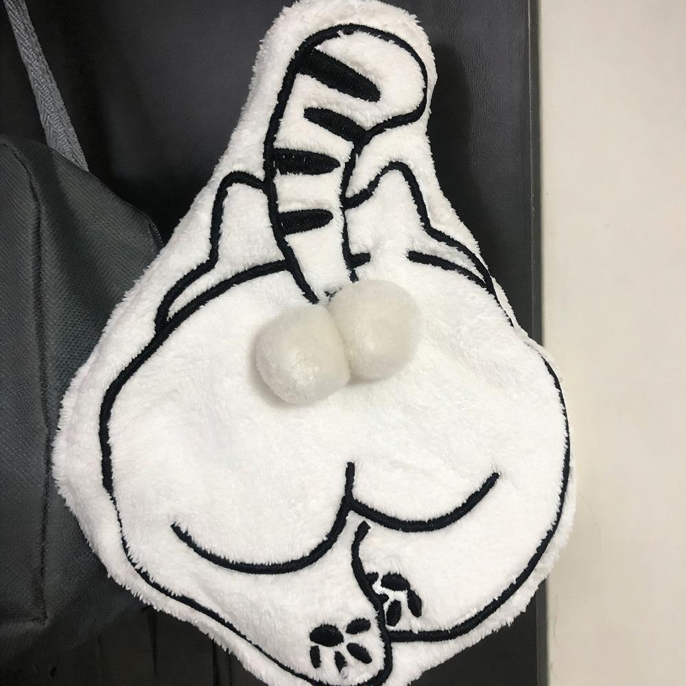

Coral Fleece Cat Egg Hand Towel Soft Cartoon Bathroom Handkerchief Thickened Quick-drying Kitchen Cleaning Rag