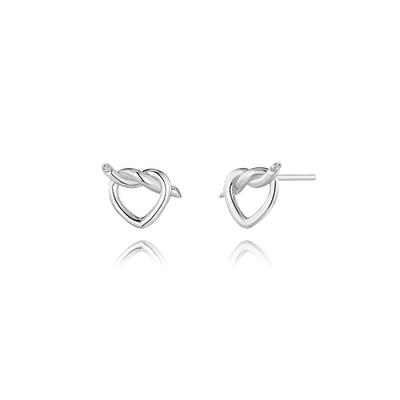 Love Knot Silver Earrings F0283