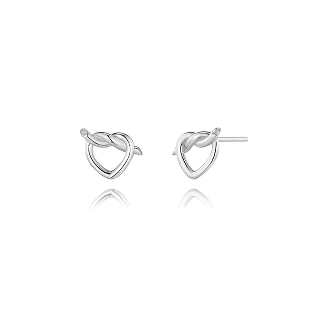 STONEHENGE Love Knot Silver Earrings F0283