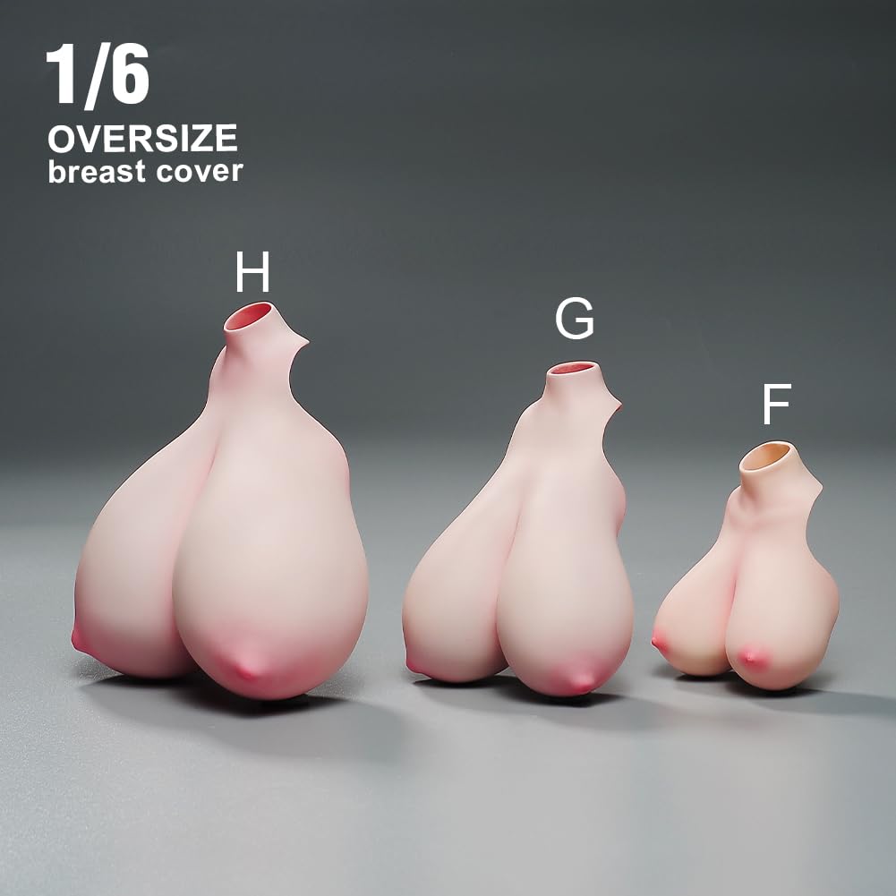 Machen Sie 1/6 Riesige Brustabdeckung Brustersatz Hartplastikmodell Passend für 12" TBL Wütende Ameise Soldatin Actionpuppenkörper (H Modell Weiß)