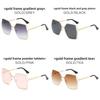 G Casual Chic Square Frame Sunglasses With Gradient Green Lenses For Outings