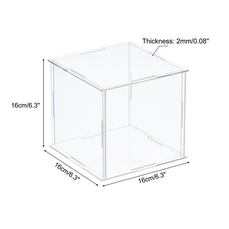 Clear Acrylic Display Box Case Countertop Organizer Stand Assemble Dustproof Showcase for Figures Toys Collectibles Crafts