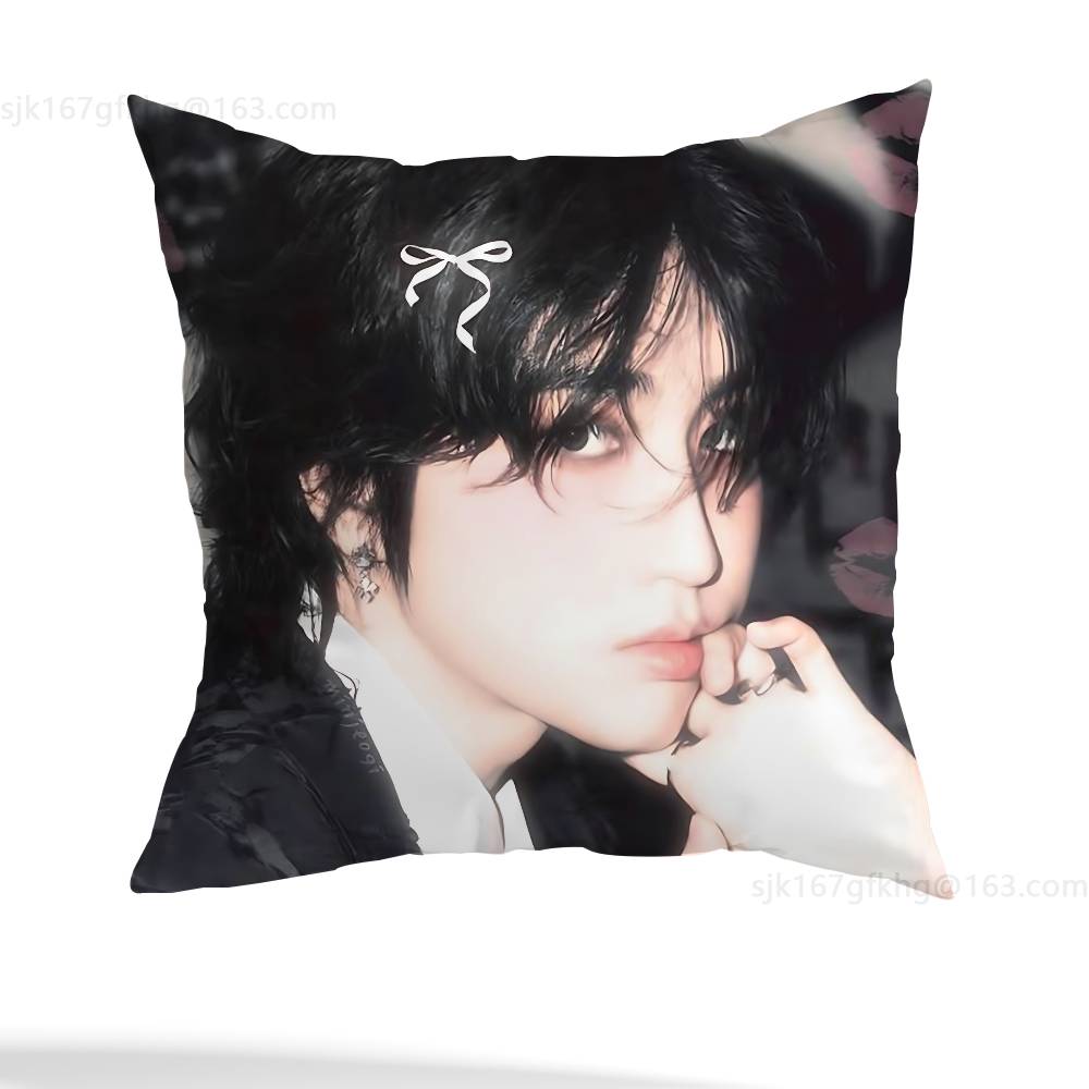 Pop Idol H-Han Ji-sung pillowcase casual style decoration, suitable for home decoration (excluding pillow core)