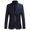 Traje pequeño de cuello alto para hombre, moda juvenil, túnica china de autocultivo, chaqueta de traje de talla grande de un solo pecho