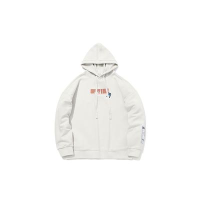Li Ning X Panda Limited Edition Logo Print Casual Comfortable Hoodie Men Hoodies Pearl-White AWDQC65-1
