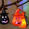 Pure Orange Halloween Pumpkin Lantern Cell Battery Operated Electronic Candle Lamp  Kids Adults