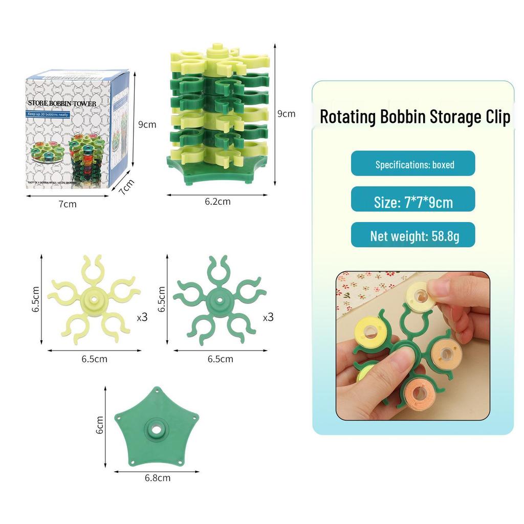 Multi-Specification Household Bobbin Set: Colored Transparent and Metal Bobbins with Thread