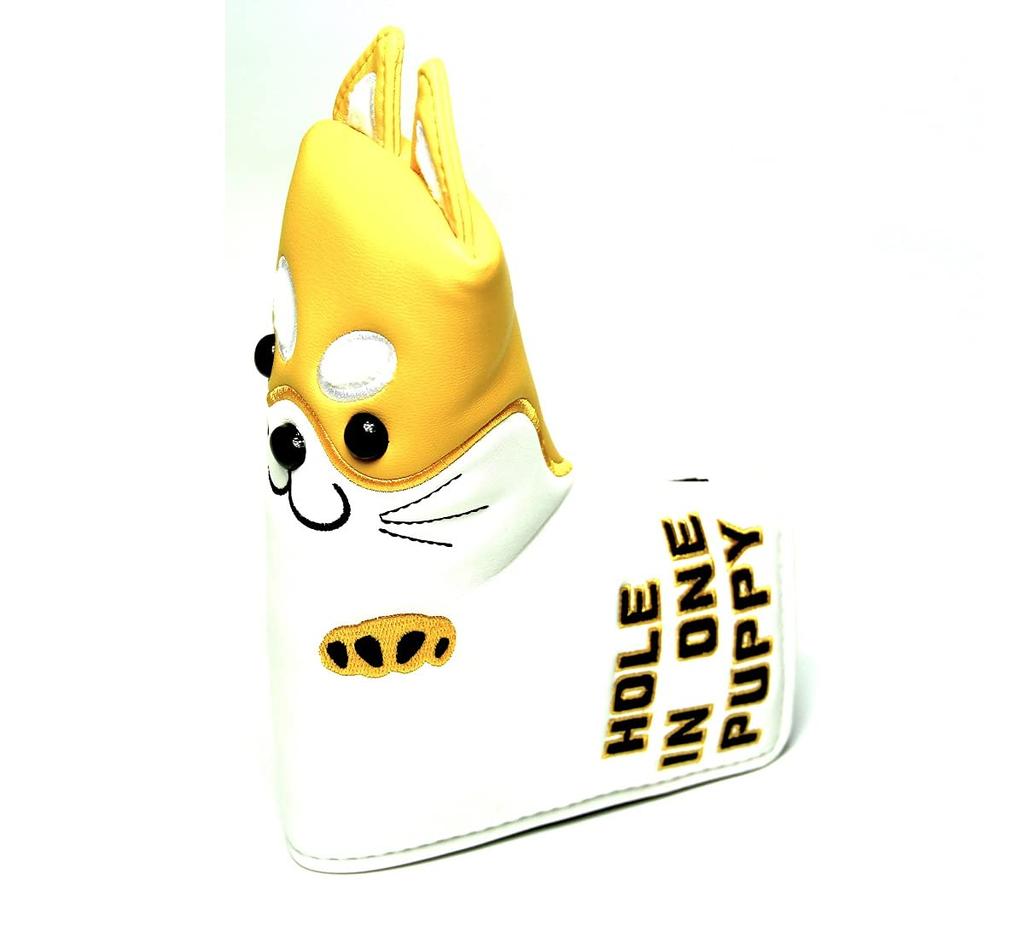 Putter Cover Head Cover Compatible with Odyssey 2 Balls For Mallets Pin Type Magnetic Type Compatible with Scotty Cameron Odyssey Cute Dog (Pin Type
