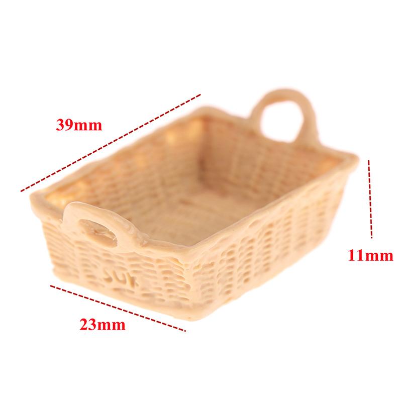 1 :6 /1: 12 Dollhouse Miniature Storage Basket Model Toy DollHouse Decoration