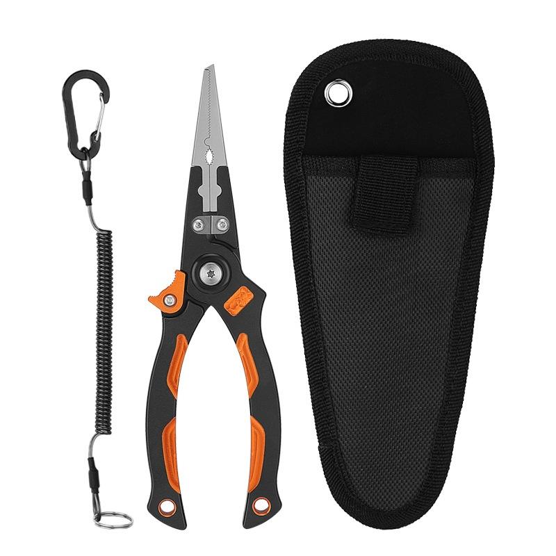 New Aluminum Alloy Portable Durable Fishing Pliers Set Rotatable Function Fish Gripper Multi-Functional Hook Remover Fishing