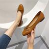 Fashion 4 Color Women Bow Flats Plus Size 35-43 Shoes Ladies Round Toe Pregnant Loafers Comfy Soft Bottomed Moccasins Femme Roll-Up Shoe