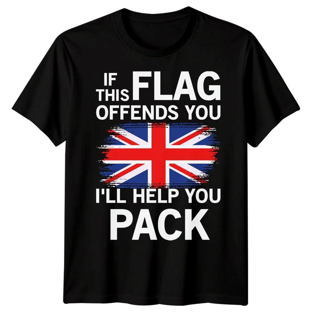 If This Flag Offends You Union Jack T-Shirt Patriotic Britain Tee Adults