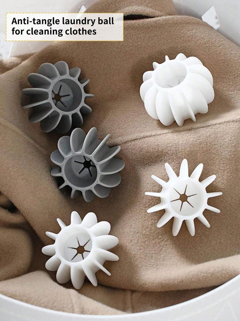 5/10pcs Silicone Laundry Balls Clothes Stain Removal and Knot Prevention Cleaning Ball Reusable Pet Hair Remover Cleaner Tools