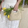 Trendig Vävväska i Halm för Kvinnor Mode Axelväska Mångvägs Crossbody Strandväska för Sommar Utomhus Bröllopsfest Ny
