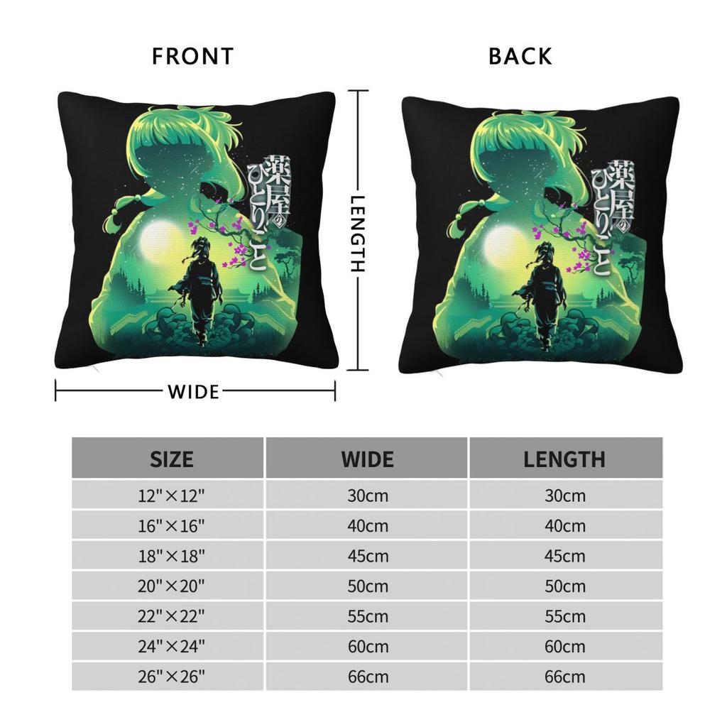 Maomao Anime Square Pillow Cases The Apothecary Diaries Cushion Cover Creative Zippered Decor Pillowcase For Home 40*40Cm