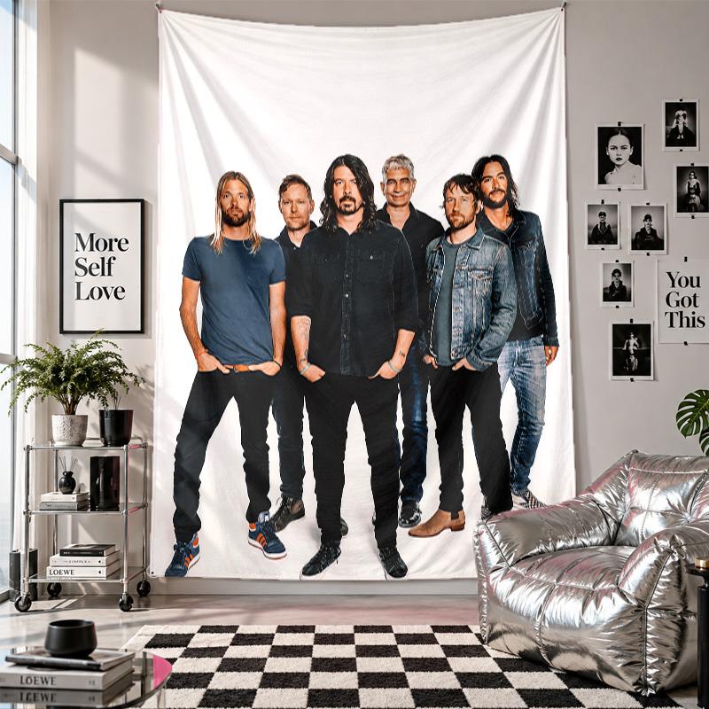 Wall TapestryFoo Fighters Art Hanging Cloth Decorative Background Cover for Room Decoration