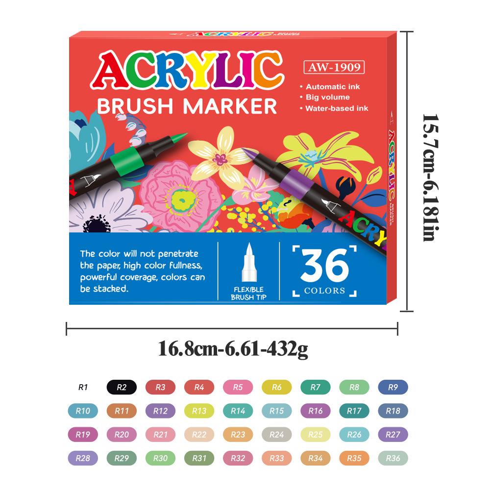 168-Color Acrylic Marker Set for Students: Doodling and Drawing Pens for Kids