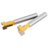 2pcs Yellow T Slot Cutter Router Bit for 38"" & 12"" Cutting Edge 14"" Shank