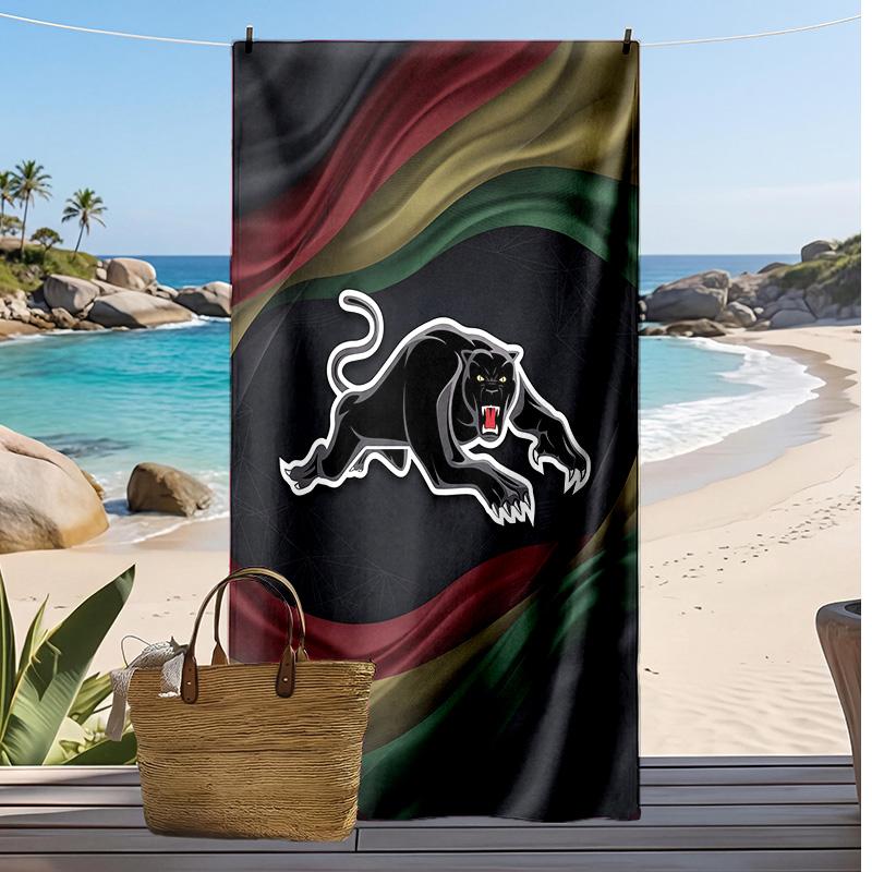 Penrith Panthers Print Beach Towel Soft Portable Quick?dry Towel For Pool Summer Vacation Outdoor Sport
