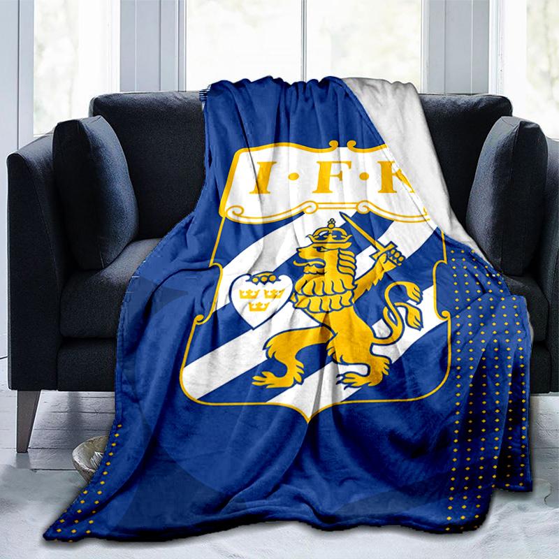 Coperta con Emblema Cresta del Leone IFK Adatta per Divani, Letti, Uffici e Campeggio - Regalo Perfetto per Halloween Natale