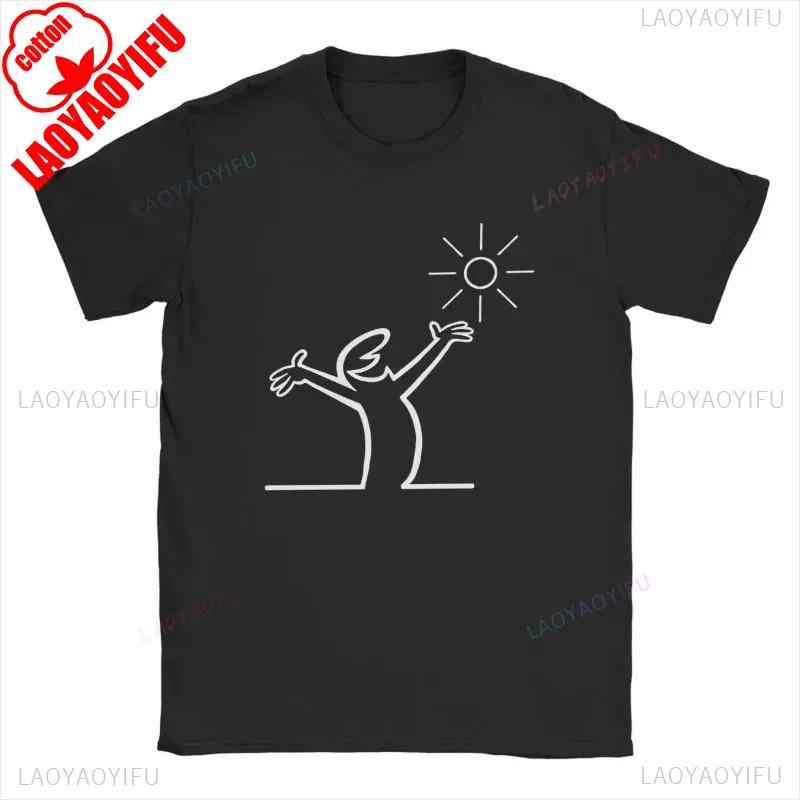 Happy La Linea Summer Casual T-Shirts Men Round Neck Graphic T Shirt Badum Linus Lineman Short Sleeve Tees Fashion Cotton Tops