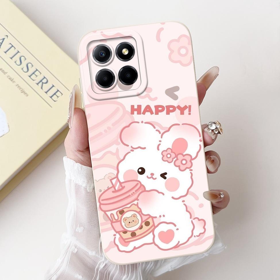 For Honor X6 X6a X6b Case Cover Silicone Cute Cartoon Cat Girl Luxury Flower Shockproof Phone Case For Honor X6a Back Cover Boys