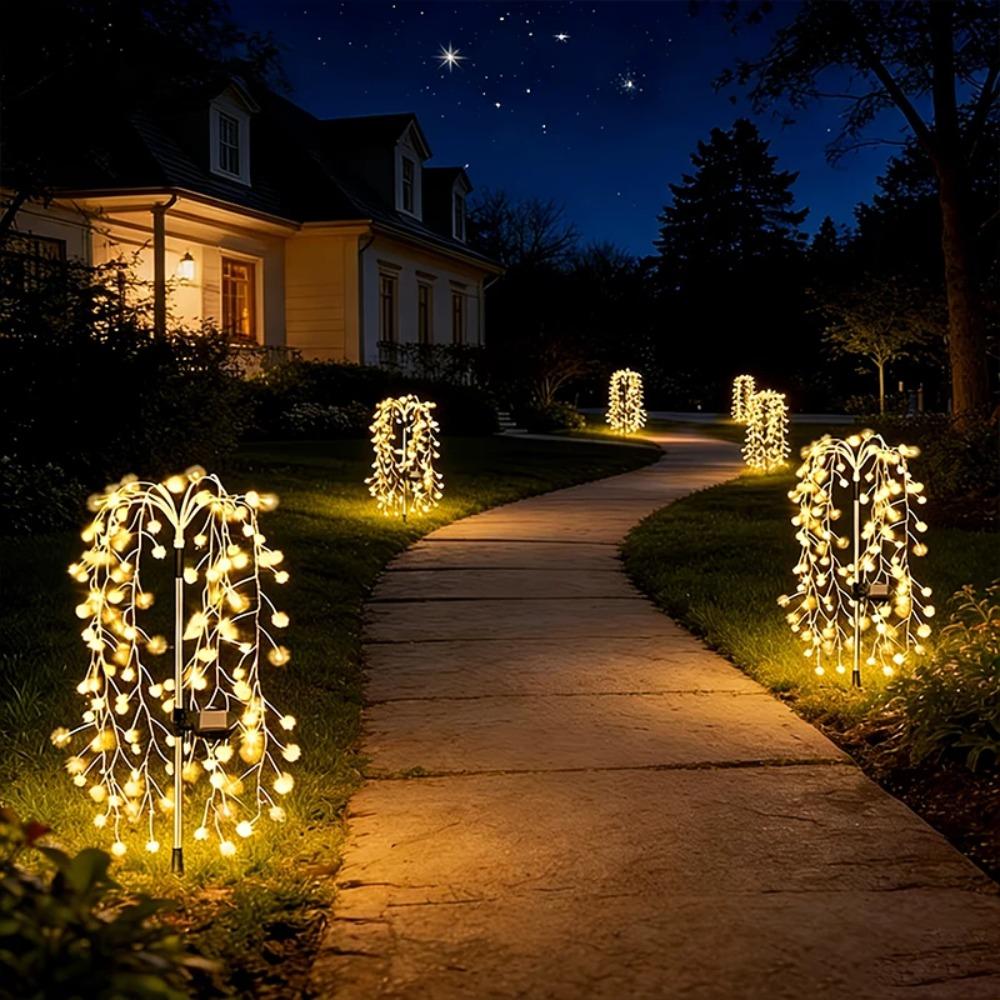 Outdoor LED Solar Fairy Lights Waterproof Landscape Pathway Decor Lawn Lamp for Villa Street Patio Balcony
