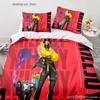Gaming Valorant Bedding Set Single Twin Full Queen King Size Bed Set Aldult Kid Bedroom Duvetcover Sets 3D Print Anime 030
