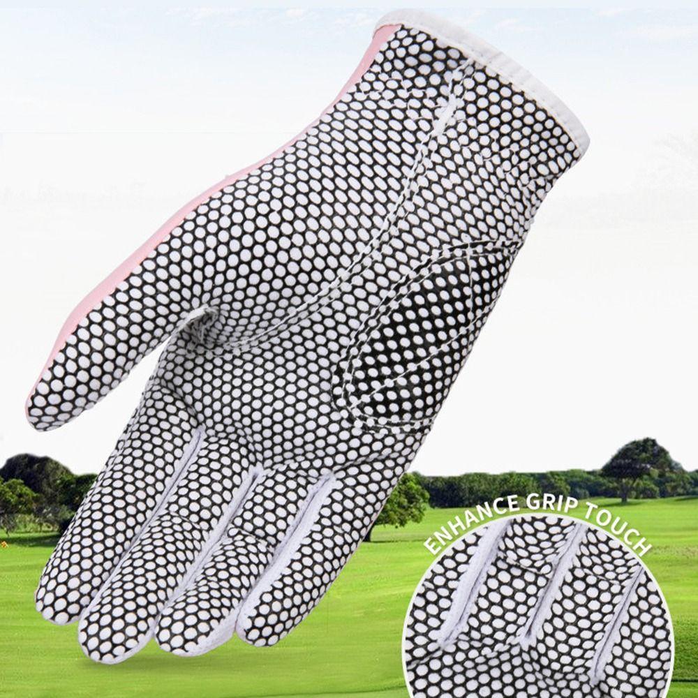 Breathable PU Leather Golf Mittens Wear Resistant Full Finger Golf Gloves  Golf Training
