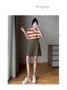 Women's High-Waist Black Bermuda Shorts: Summer, Loose, Straight-Leg, Slimming A-Line, Hong Kong Style.