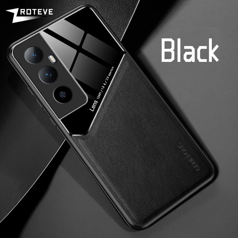 RealmeC65 Case Zroteve PU Leather Car Magnetic Hard PC Cover For OPPO Realme C65 C67 RealmeC67 Global Shockproof Phone Cases