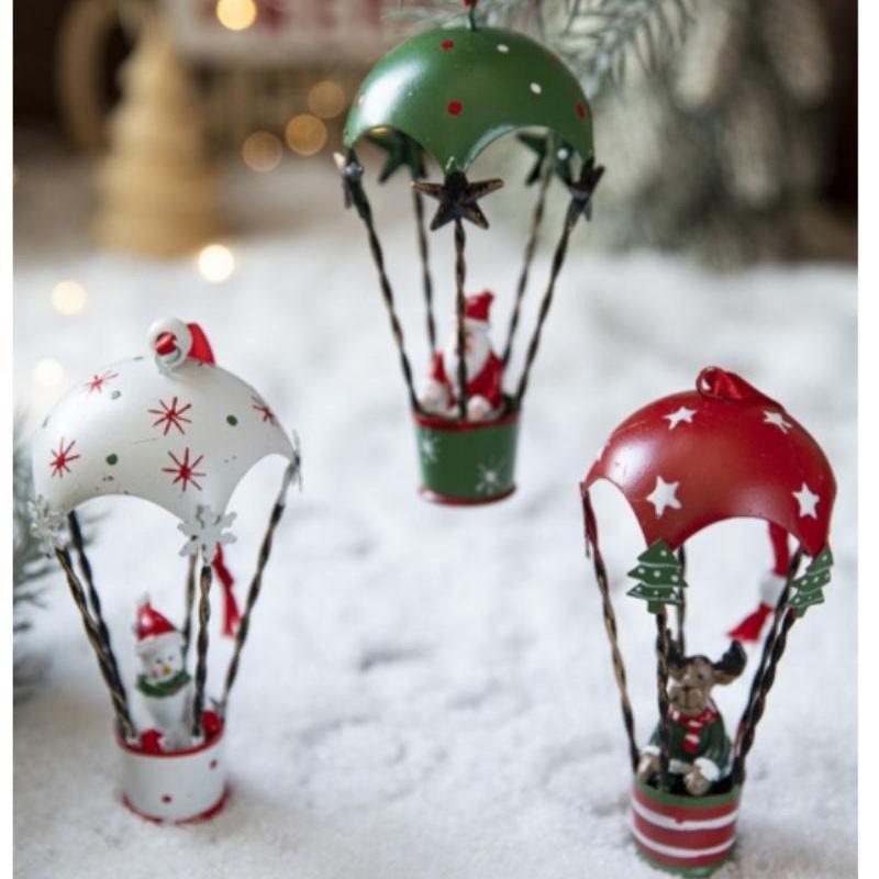 Christmas Tree Decorations, Christmas Hot Air Balloons, Parachute Pendants, Creative Christmas Decorations, Christmas Tree Pendants