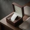 Flipwatch Storage Box Lambskin Texture PU Leather Watch Hinged Lid Timepiece Holder