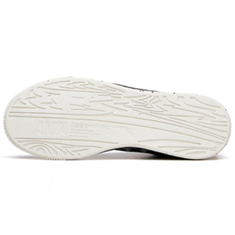 SNOOPY x Anta Canvas High top Skateboard Shoes Women's Black 922138604-2