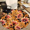 1PC Floral Pattern Chair Carpet for Office Non-Slip, Lightweight, Machine Washable Rug for Office, Sleeping, Room - Holiday Decoryy251009087