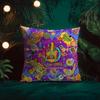 Oriental Classical Buddha Statue Print Cushion Cover Silky Elegant Comfort Sofa Bed Invisible Zipper Beach Pillowcase