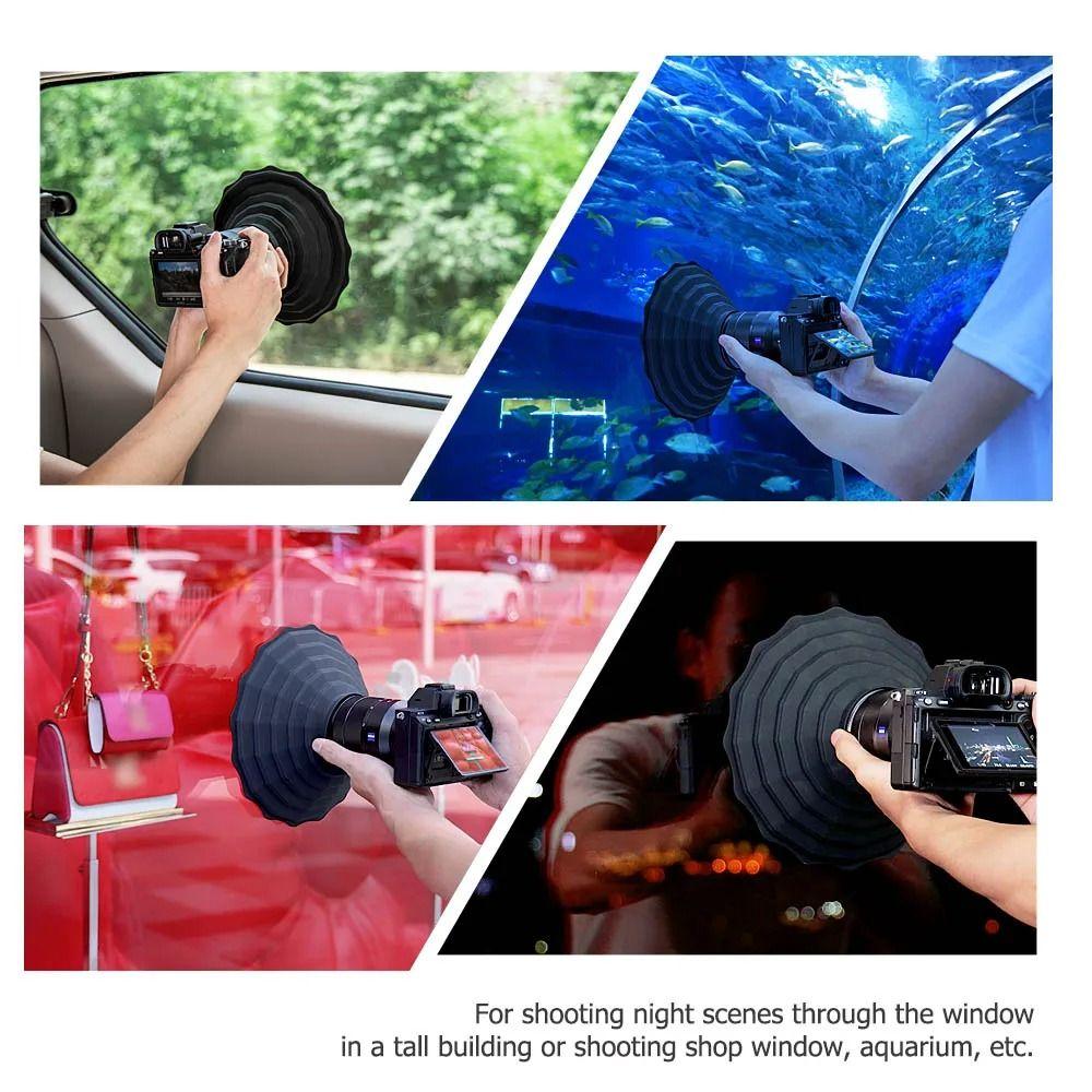 Foldable Camera Lens Hood Silicone Reversible Lens Shade New Lens Hood