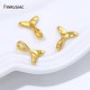 18K Gold Plated Brass Fish Tail Charm Pendant for Jewelry,Metal Mermaid Tail Pendant For DIY Handmade Jewelry Making Accessories