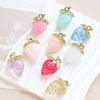 Large Transparent Acrylic Strawberry Pendant for DIY Jewelry Making