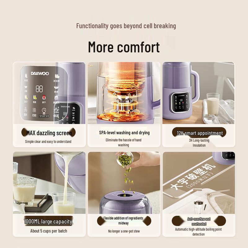 DAEWOO 1L Automatic High-Speed Blender & Soy Milk Maker