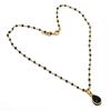 Black Spinel Gemstone Handmade 925 Sterling Silver Jewelry Necklace 20" GK-7595