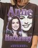 Anne Hathaway Retro Lightning Style Actress Graphic Comfort Colors® TShirt and Kids Tshirt, Pop Culture Fan Merch Vintage Bootleg Tee