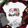 NEW Christmas Santa Claus Ho Ho Ho Print Casual T-Shirt Women Men T Shirt Summer Casual Short Sleeve Harajuku Tops Unisex Tops