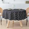 Modern Minimalist Linen Solid Round Tablecloth Handmade Lace Thickened Table Cloth Waterproof Dustproof Table Cover