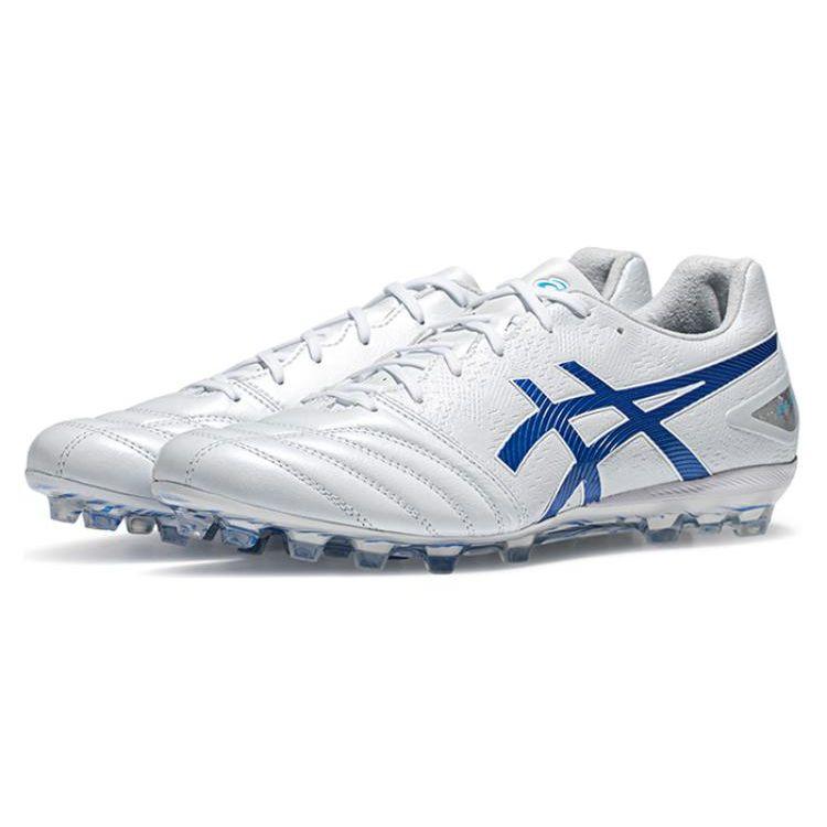 Asics Ds Light Pro Rundzehen Schnürschuh Ag (Gummi Kurzer Stollen) Fußballschuhe Unisex Fußballschuhe Weiß Blau 1103A096-100