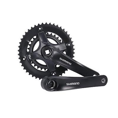 SHIMANO Plato delantero de 170 mm compatible con eje cuadrado de pedalier, color negro, EFCTY5012C60XLB (MTB) FC-TY501-2 46×30 dientes 8S/7S 122,5 mm (LL123)