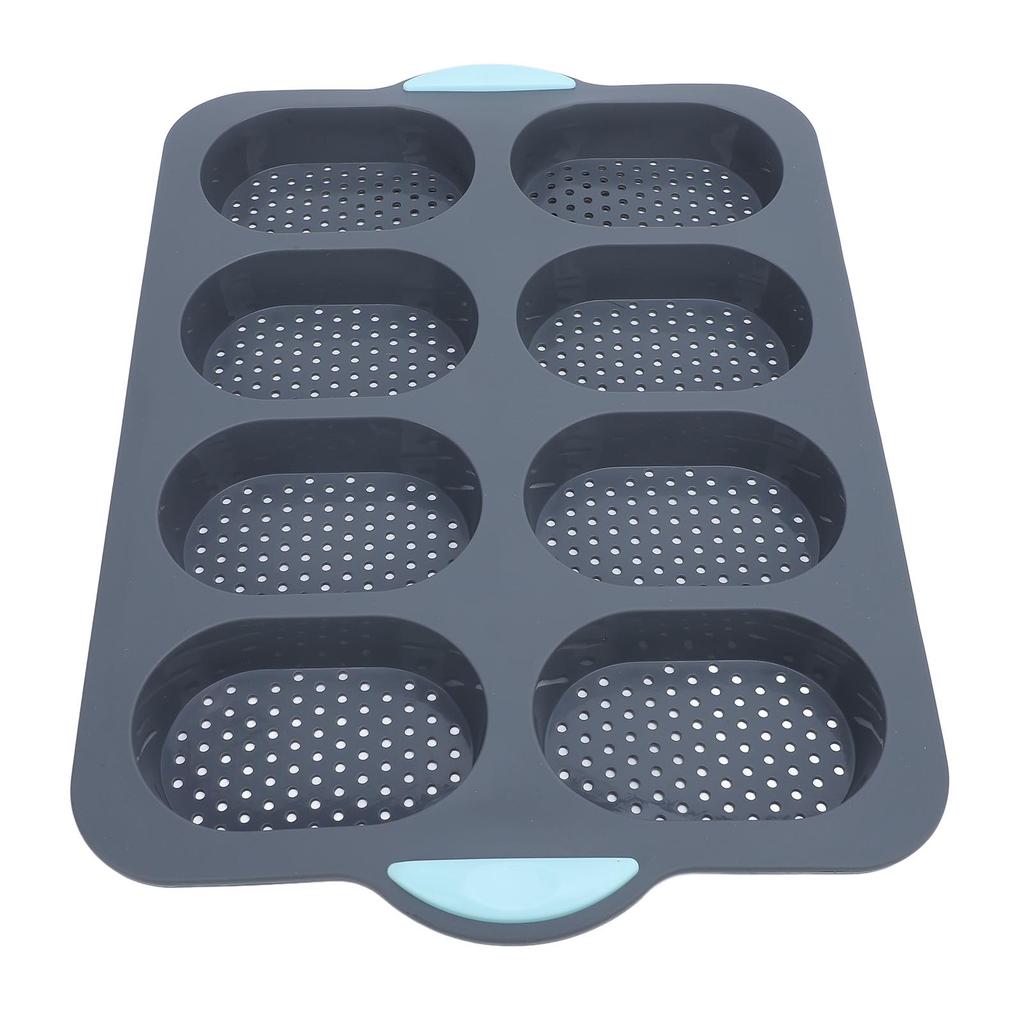 Silicone Bread Pan Nonstick Heat Resistant Perforated French Bread Baking Pan Cake Pan with Anti Slip Handles